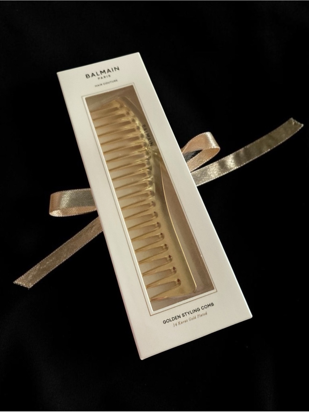 Balmain Paris Hair Couture 14K Gold Plated Styling Comb